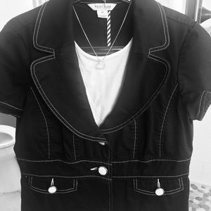 Size 14 Black and white blazer